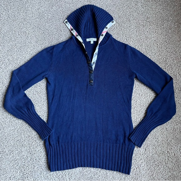 Burberry Sweaters Burberry Sweater Nova Check Plaid Trim Sz S In